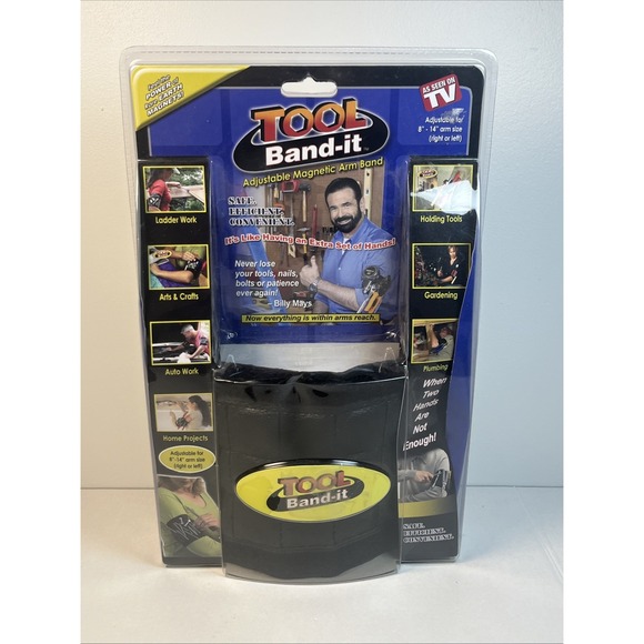 New Tool Band-It Magnetic Arm Band Belt As Seen On TV Billy Mays Factory, Sealed - Picture 1 of 2